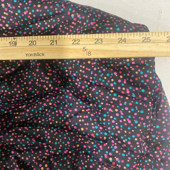 Lane Bryant Sleeveless Top Womens 26/28 Black Polka Dot Ruffle Smoked Hem Summer - Picture 10 of 12